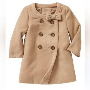 Baby Gap bow peacoat 6-12 months tan brown